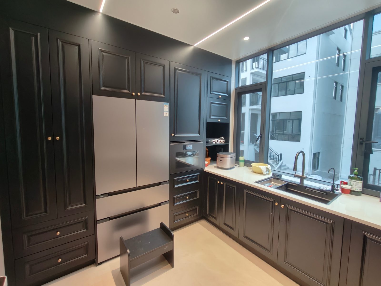 Black Soft-Touch Kitchen Cabinet Door