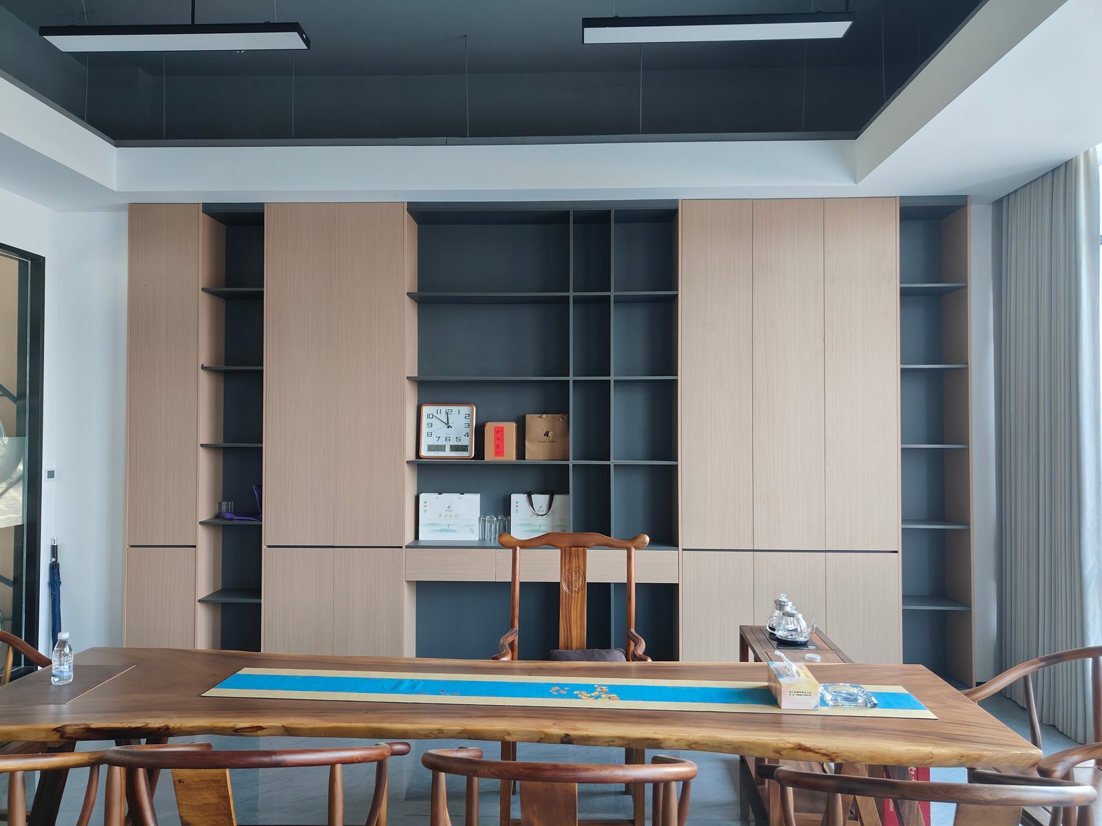 Natural Wood Handleless Cabinet Door