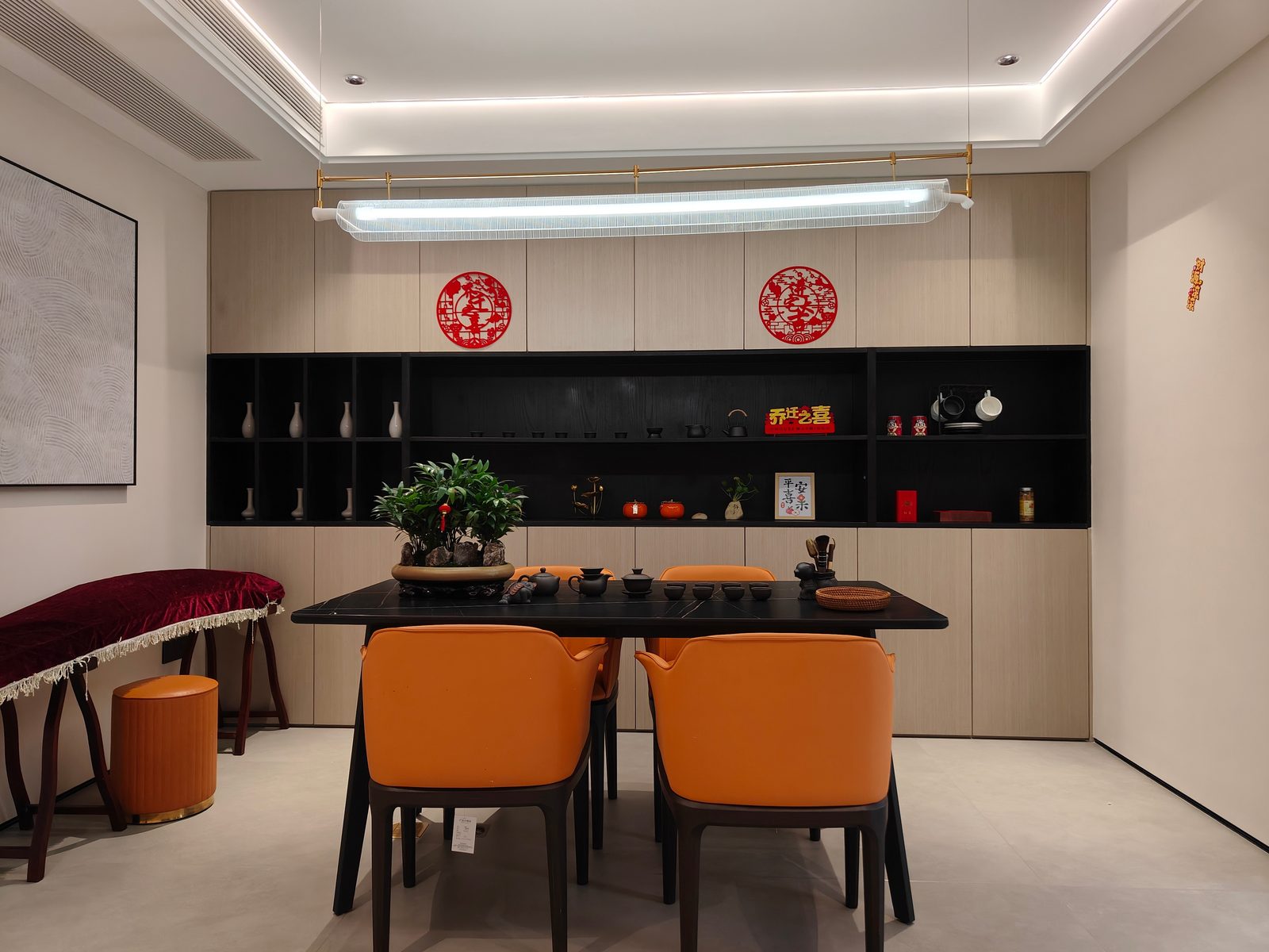 Light Wood New-Chinese Cabinet Door